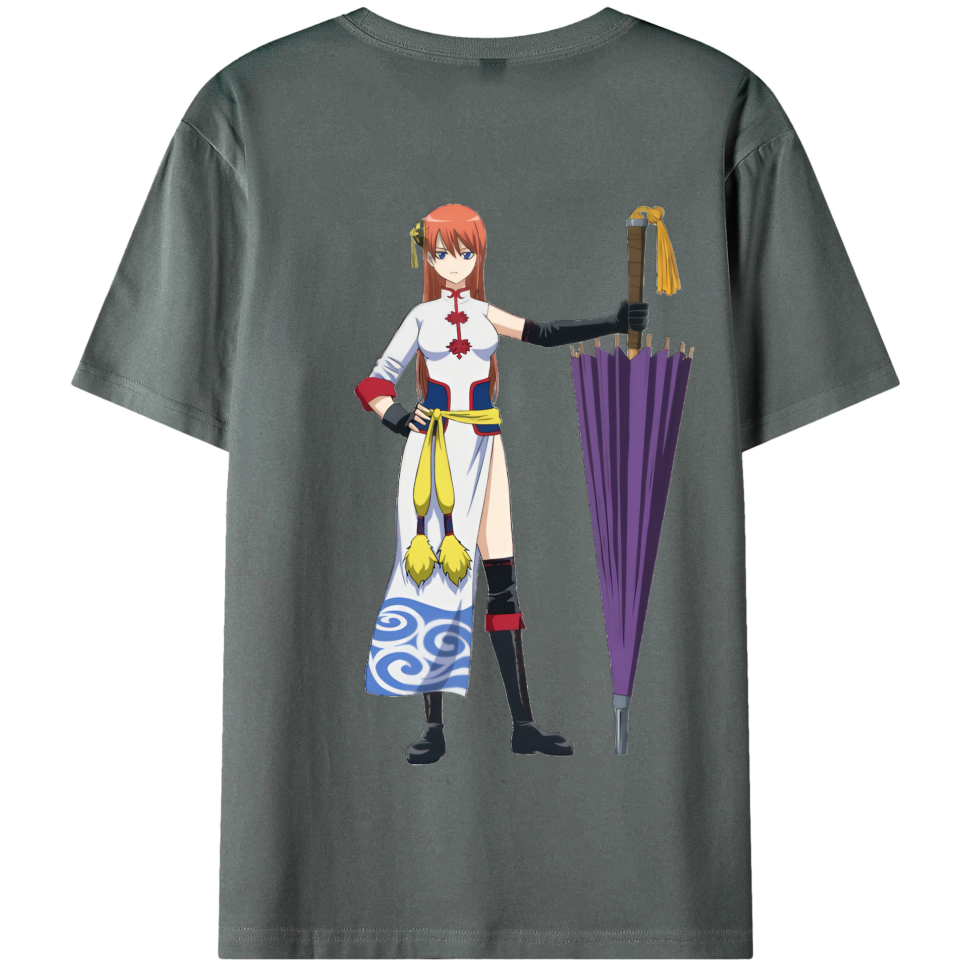 （画像用） ぎんたま 坂田銀時（さかたぎんとき） 神楽 志村新八（しむら しんぱち） GINTAMA Sakata Gintoki Kagura Shimura Shinpachi 綿100％半袖Tシャツ（背面プリント）